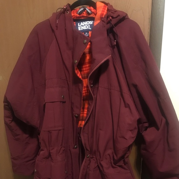 Lands' End Jackets & Coats Plus Size Lands End Water Resistant